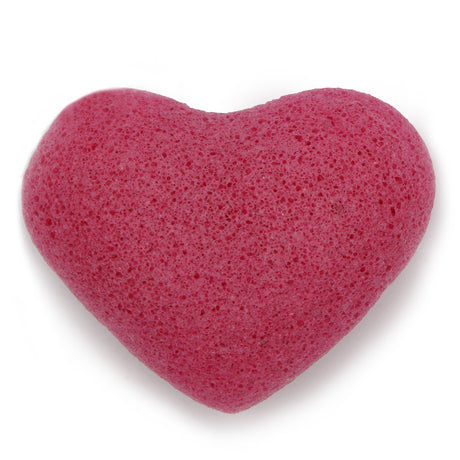 Esponja facial Konjac – corazón rosa