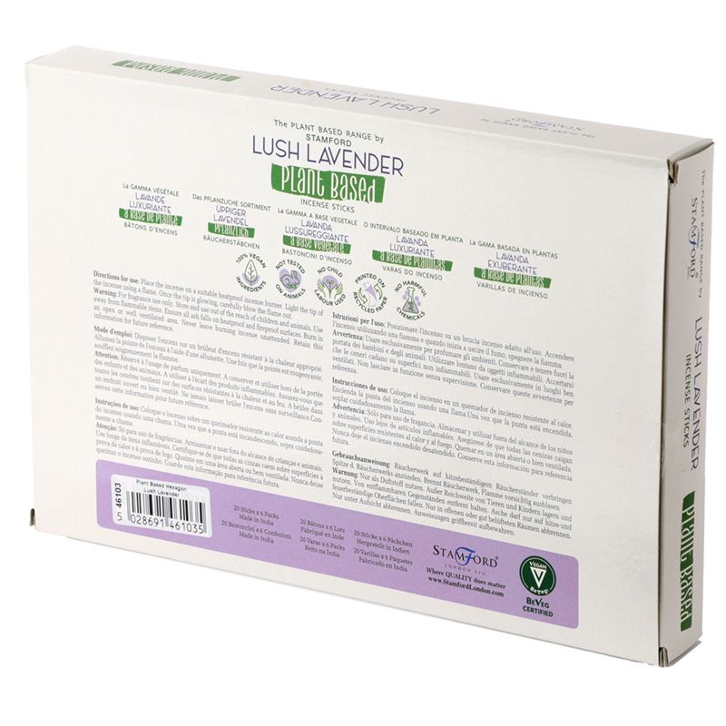 Bastoncini di incenso alla lavanda a base vegetale Stamford