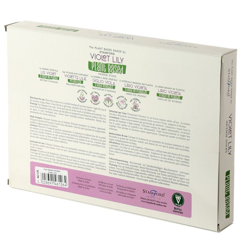 Varillas de incienso de lirio violeta de origen vegetal