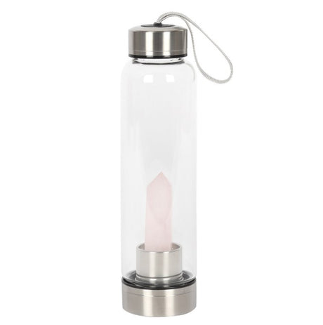 Rose Quartz Crystal Water Bottle