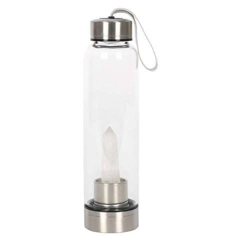 Clear Quartz Crystal Water Bottle