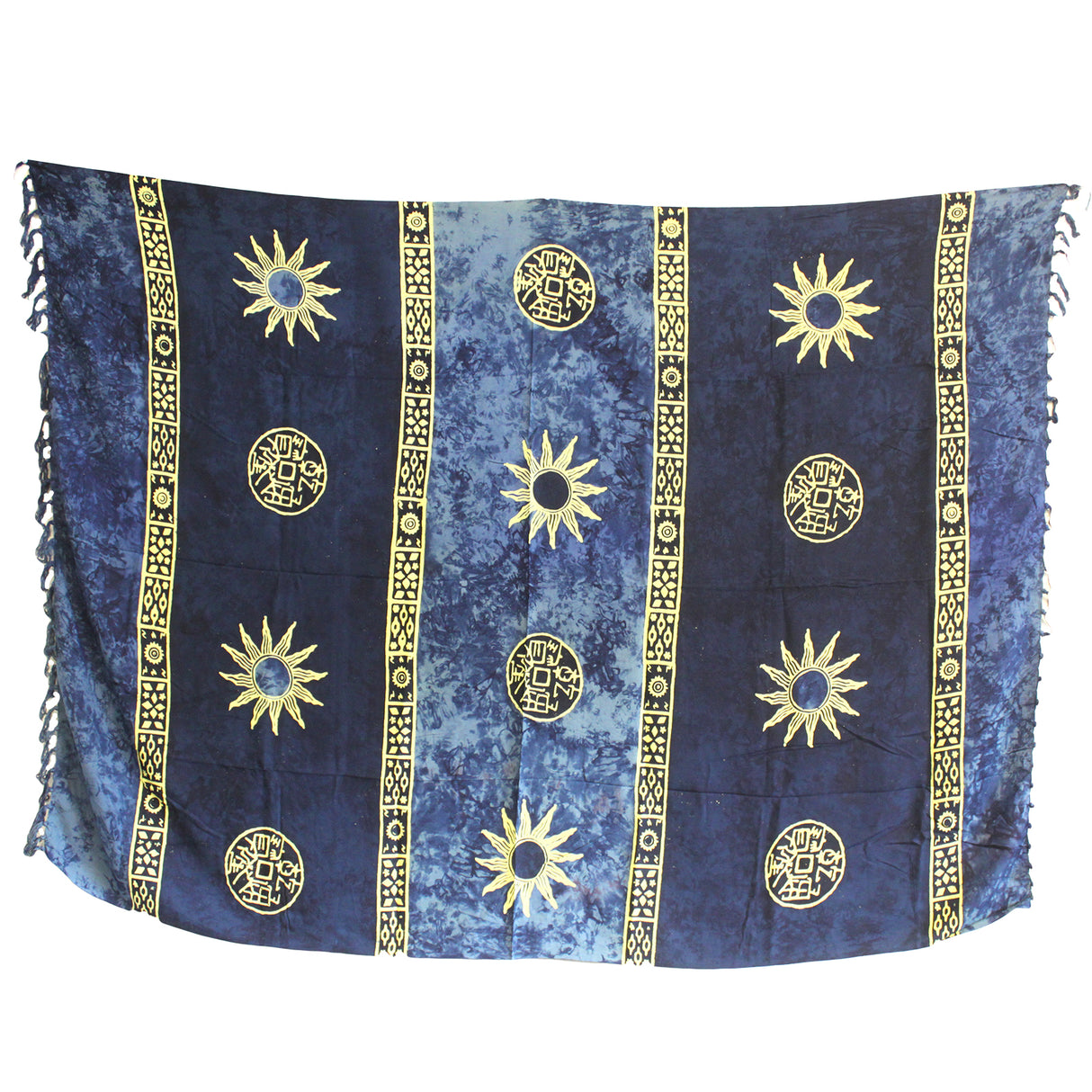Sarong Keltiska Solsymboler Blå Bali