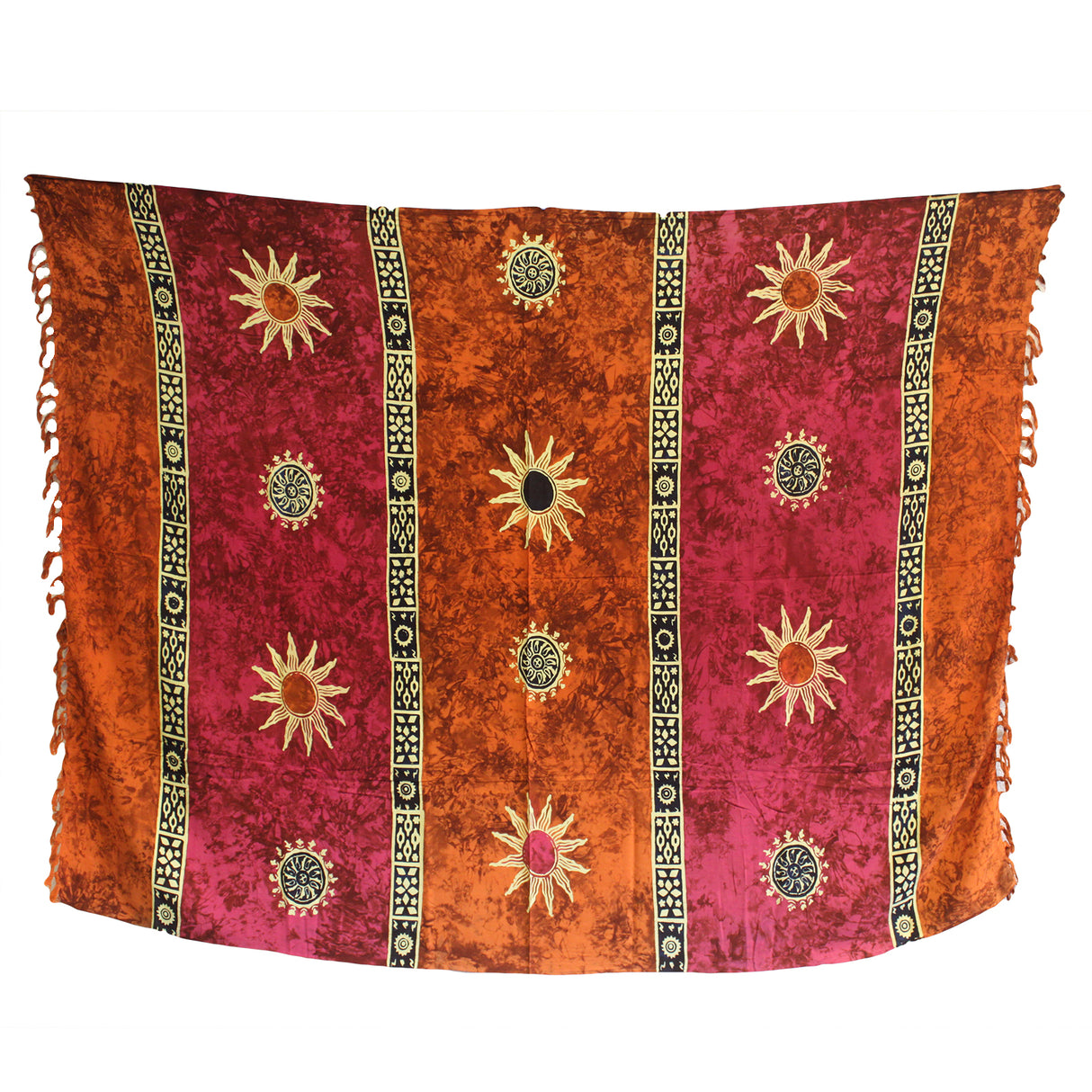 Sarong Keltiska Solsymboler - Orange Bali