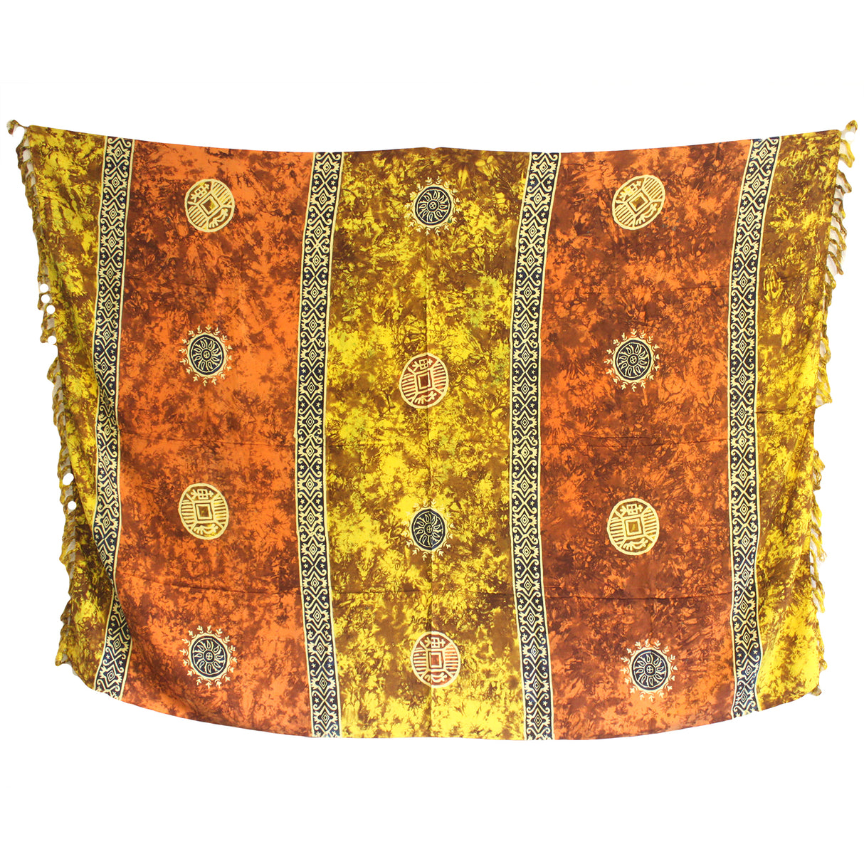 Sarong keltiska lyckomynt gul, Bali