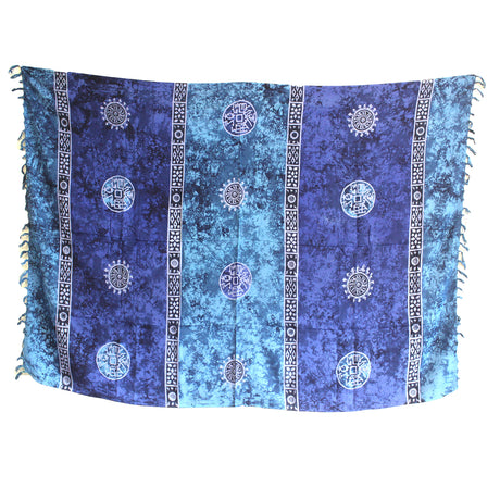 Keltisk Sarong Blå Teal Lyckomynt Bali