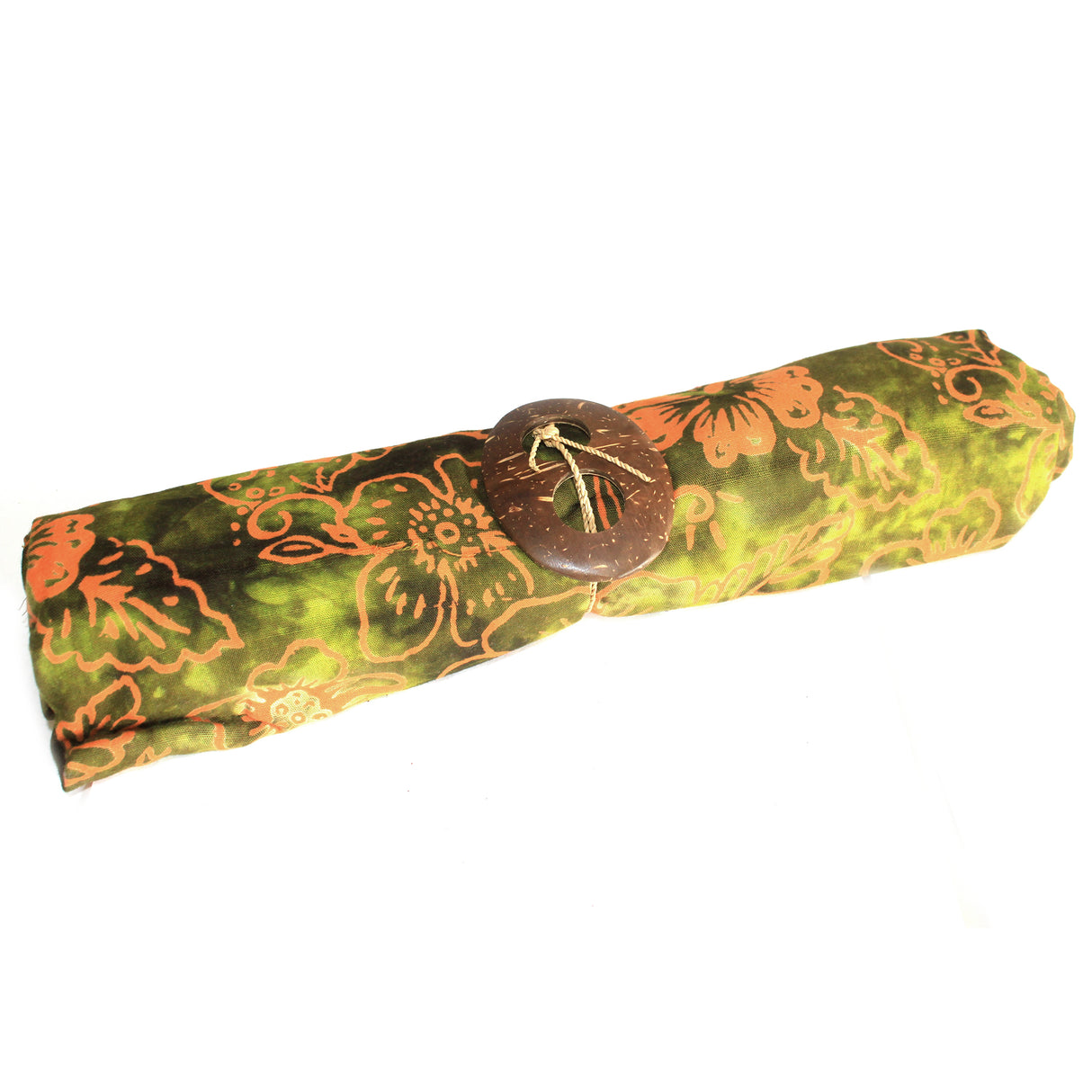 Sarong Tropiskt Blocktryck Moss och Orange Bali