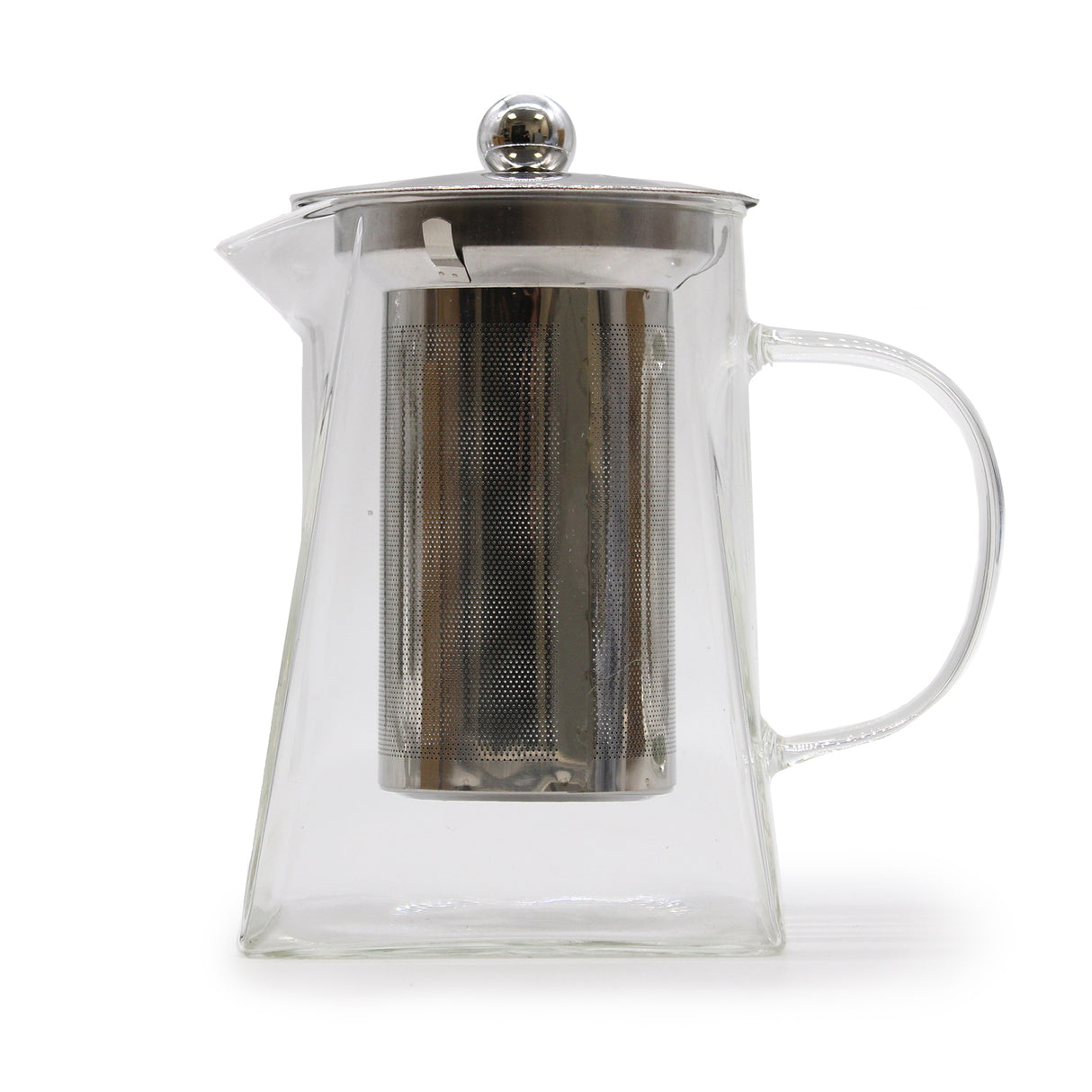Glasteekanne mit Sieb, 780ml Turmform