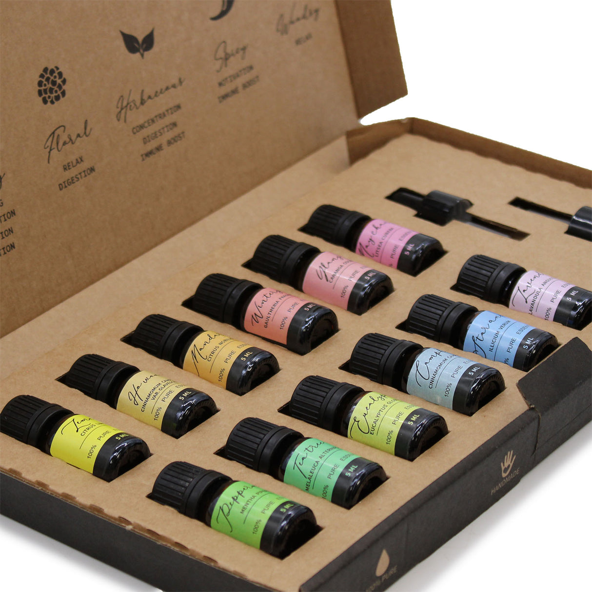 Sada esenciálních olejů aromaterapie 12 olejů po 5 ml
