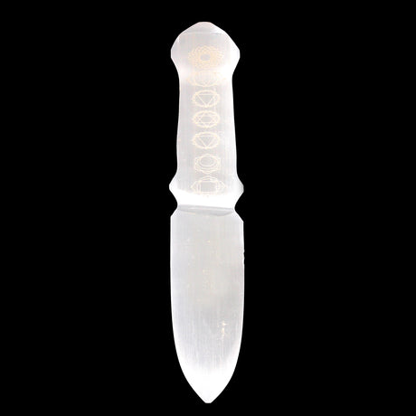 Selenit Ritualmesser Chakra-Werkzeug
