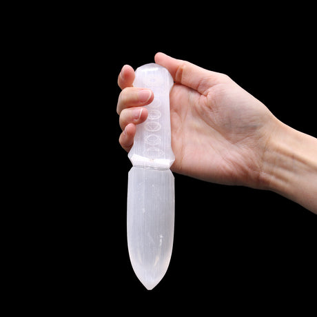 Selenit Ritualmesser Chakra-Werkzeug