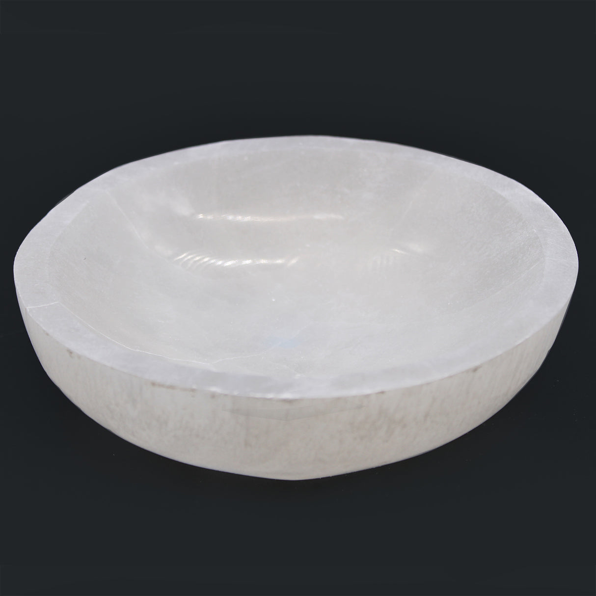 Selenit-Schale 15 cm rund Marokko