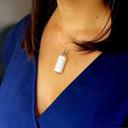 Selenite Obelisk Crystal Pendant
