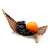 Set de 3 boluri pentru fructe din frunze de cocos, natural