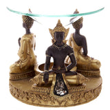 Arzător de ulei și ceară, mozaic de sticlă Buddha thailandez