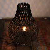 Candeeiro de Mesa em Rattan Preto Ficha UK
