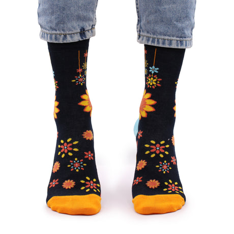 Socken Mandala Blumen Klein Medium