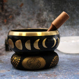 Ensemble de Bols Chantants Phases de Lune Noir 14 cm