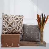 Husă de pernă gri cu model herringbone din bumbac 40x40 cm