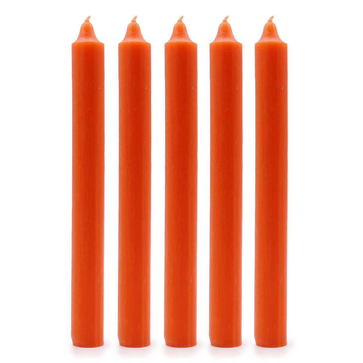 Večerné sviečky rustikálne oranžové 5 kusov balenie
