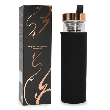 Te-infuser flaske glas ametyst krystal rosaguld