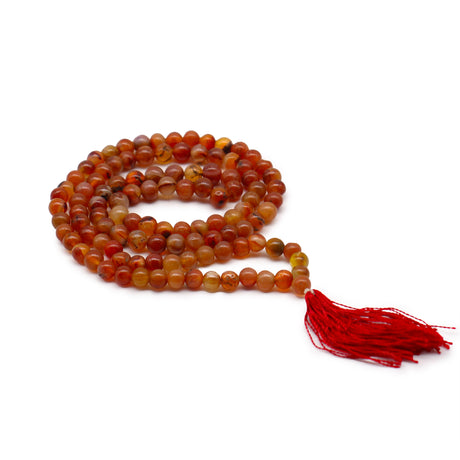 108 Bead Mala - Carnelian Japa Mala - SHAMTAM.COM