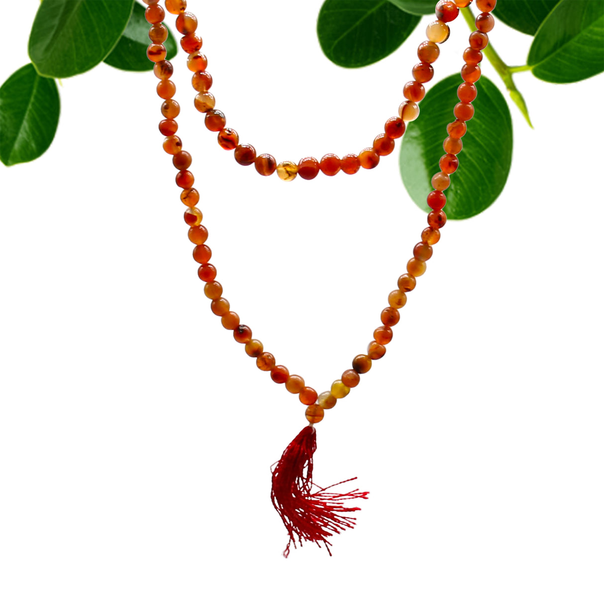 108 Bead Mala - Carnelian Japa Mala - SHAMTAM.COM