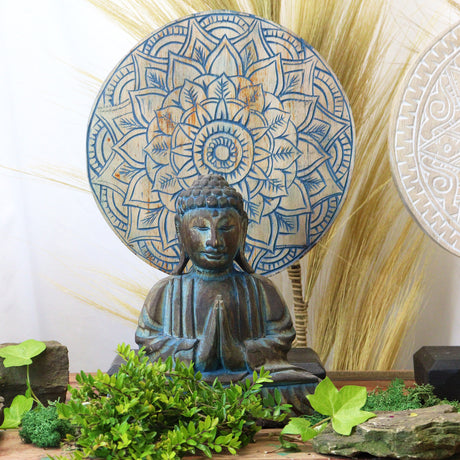 Set Buddha Feng Shui, Mandala Fiore Blu