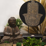 Set Buddha Feng Shui Hamsa, Grigio