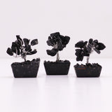 Schwarzer Achat Edelsteinbaum Orgonit Basis 15 Edelsteine