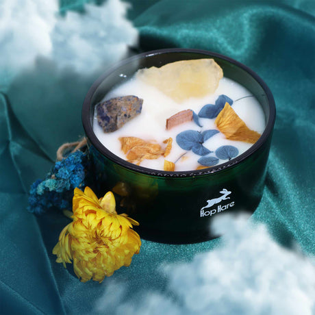 Candela Profumata al Cristallo Citrino Sodalite, Il Sole Tarot