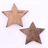 Brûleur d’Encens Signe du Zodiaque, Étoile Gravée en Laiton – Lot de 12