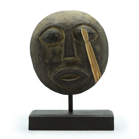 Tribalna ukrasna maska Timor, antikna 27x20cm