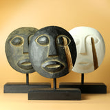 Masque décoratif tribal noir 27x20cm Timor