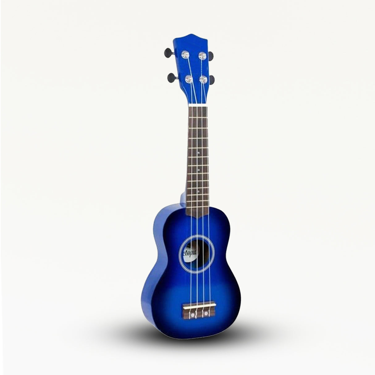 Handcrafted Blue Sunburst Ukulele - 4-String Instrument with Stunning Finish and Resonant Sound