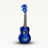 Handcrafted Blue Sunburst Ukulele - 4-String Instrument with Stunning Finish and Resonant Sound