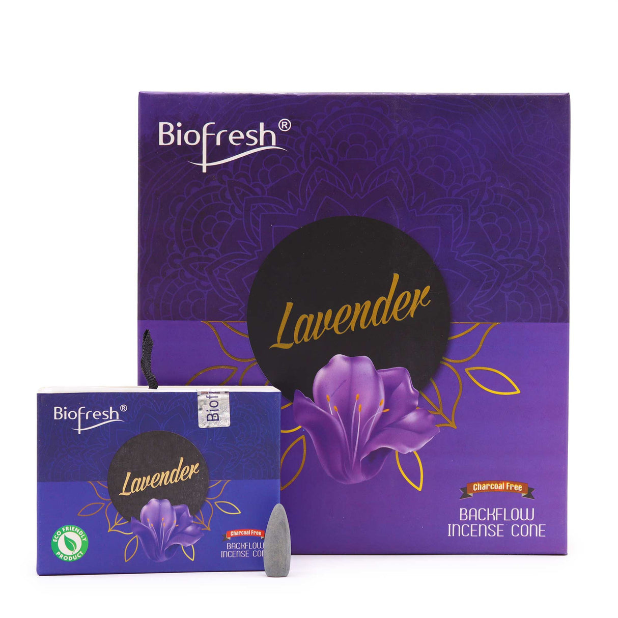 Lavender Charcoal-Free Backflow Incense Cones 40 Count