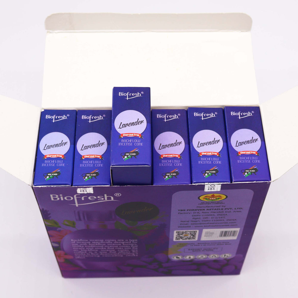 Lavender Charcoal-Free Backflow Incense Cones 40 Count