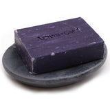 Săpunieră Ovală din Piatră de Săpun Gri cu Găuri de Drenaj 10x12cm