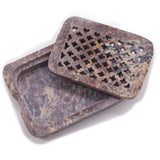 Soapstone Soap Dish & Drainer 11x8cm- Classic Square