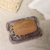 Soapstone Soap Dish With Drainer – Square 11x8cm