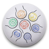 7 Chakra Steel Tongue Drum - Med Hapi 17x13cm with Wooden Mallets for Meditation & Relaxation