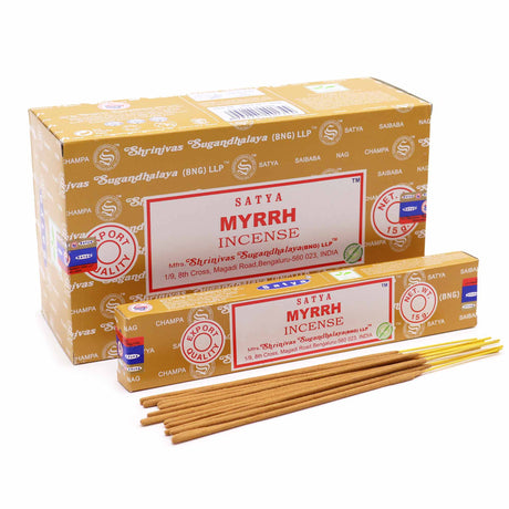 Incensos em Pau Mirra 15g Satya