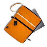 Pochette pour ordinateur portable toile orange accès rapide rangement supplémentaire