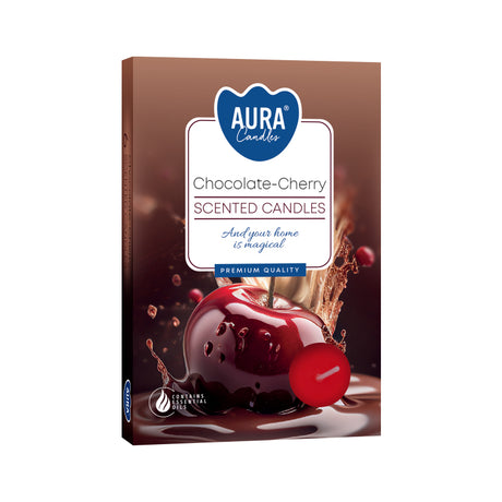 Duftlys Tealight Chokolade og Sur Kirsebær 6-pak