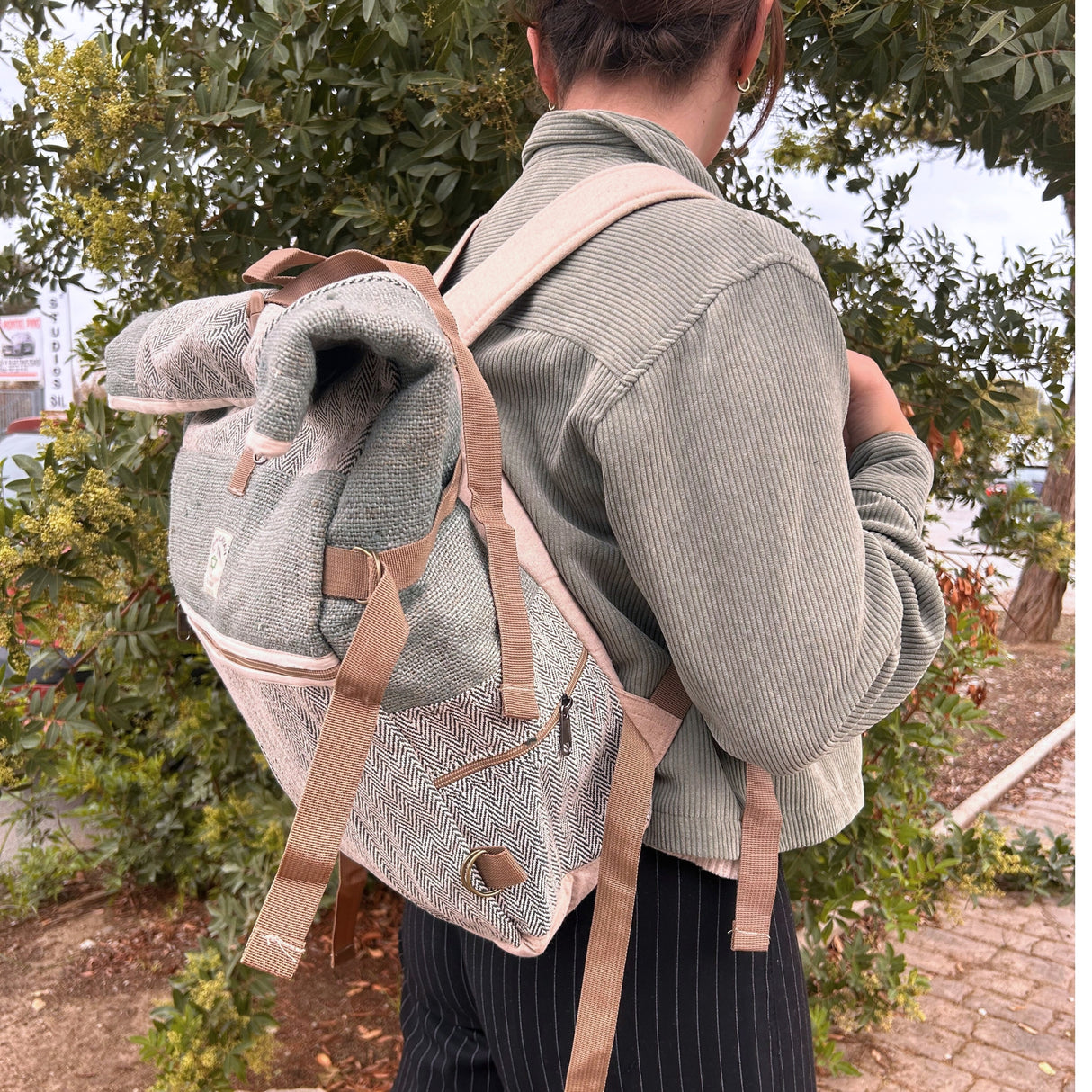 Hennep Trekking Roll Top Rugzak Saliegroen