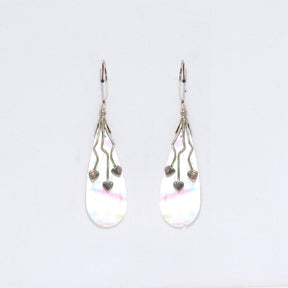 Pendientes de Concha y Plata - Tres Corazones - MOP