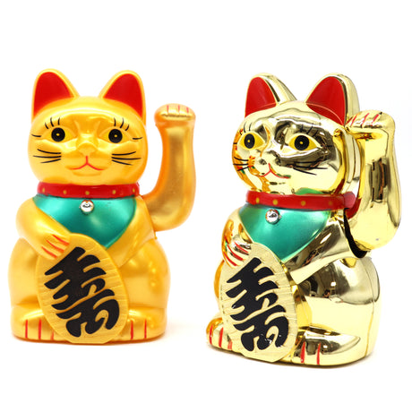 Maneki Neko Money Cat Gold 15cm