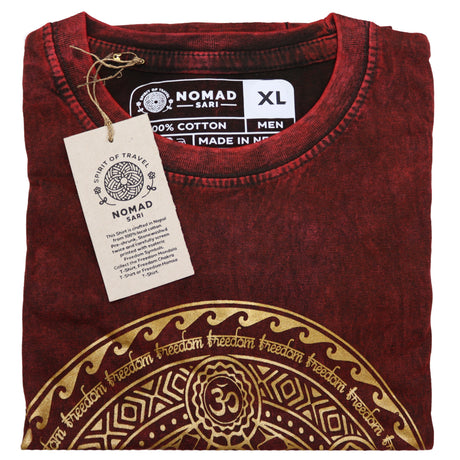 T-shirt Stone Washed – Chakra Marrone XL