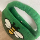 Torba z filcowaną pszczołą na wodę – jedna rączka z magnesem – Garden Greens