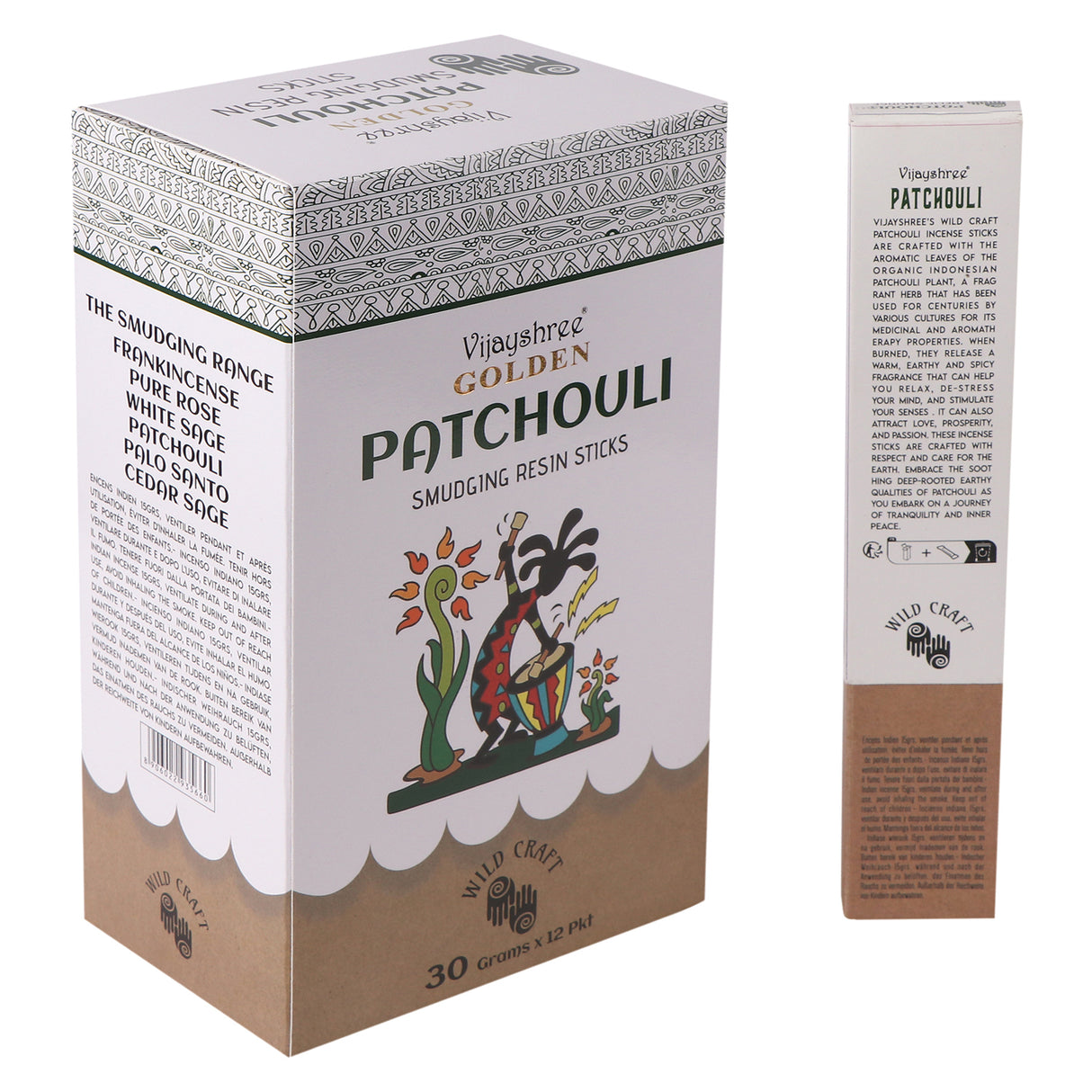 Patchouli røkelse av harpiks gyllen – 30g